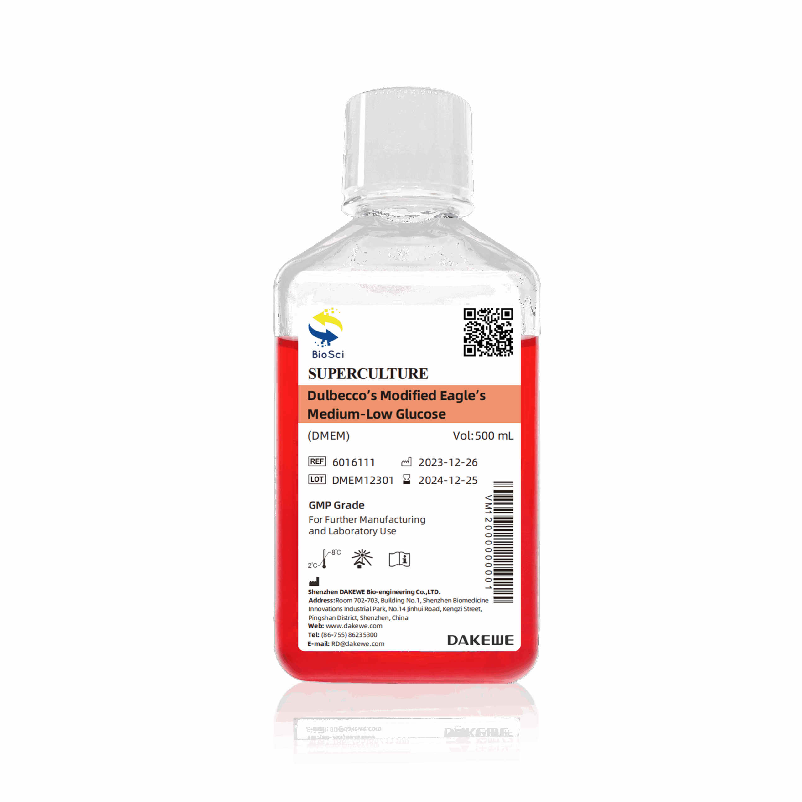 Dulbecco’s Modified Eagle’s Medium (DMEM) Low Glucose